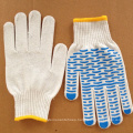 10gauge blench white blue PVC wave-dot glove